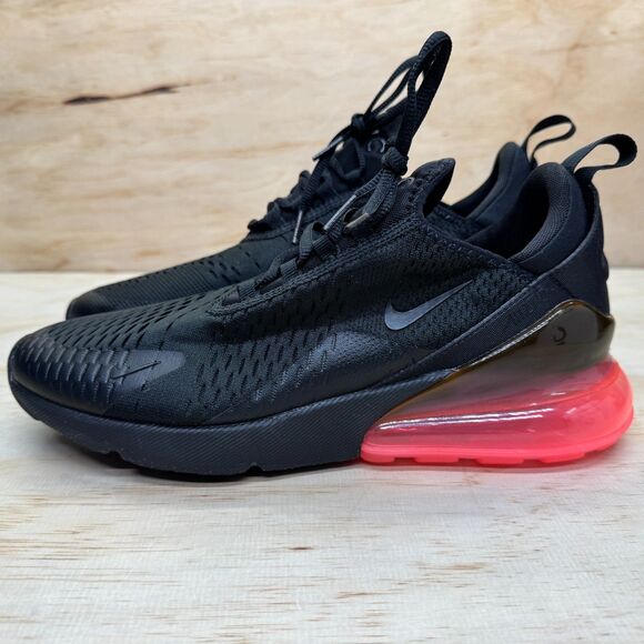NEW Nike Air Max 270 Shoes Hot Punch Black Red Heel Mens Sz 10 AH8050-010